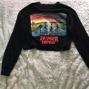 STRANGER THINGS black crop top